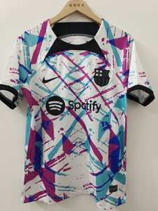23/24 Barcelona Network Edition Jersey - Digital Pixel Style Blue Scarlet Version
