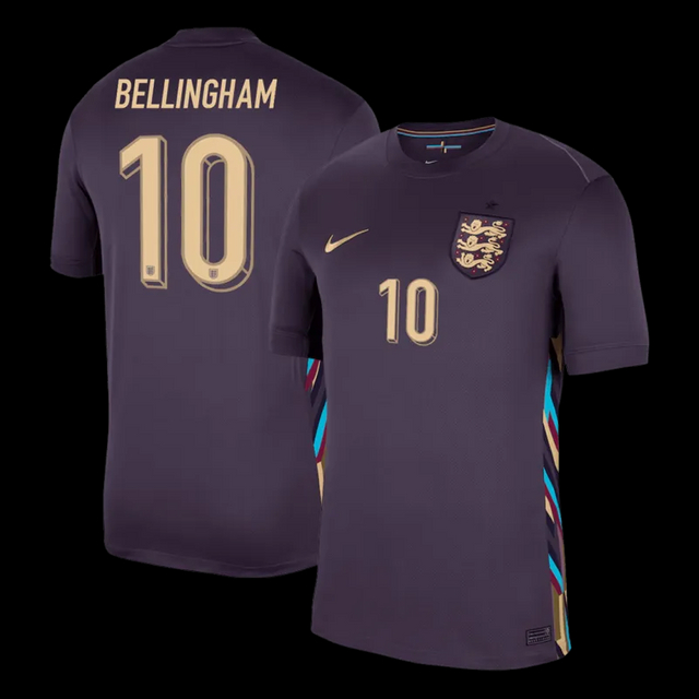 England Away Jersey EURO 2024 RICE #4 KANE #9 BELLINGHAM #10 FODEN #11