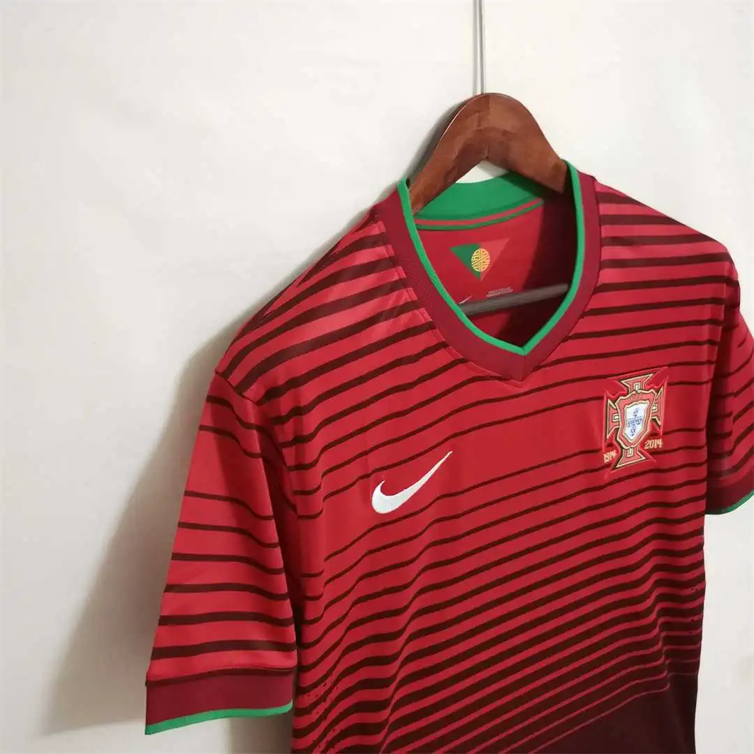 2014 Portugal Retro Jersey Home World Cup