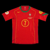 2004 Portugal Retro Jersey Home Euro Cup