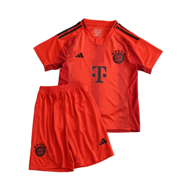 2024-2025 Bayern Munich Home Soccer Kids Kit Jersey+Shorts01