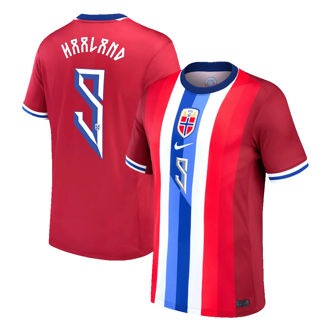 HAALAND #9 Norway Nike Soccer Jersey Home Player Version Shirt 2024