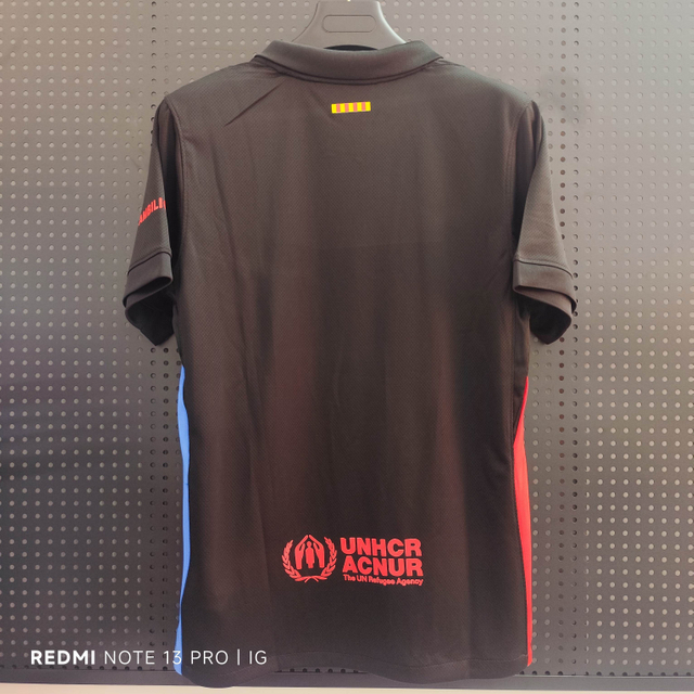 24/25 FC Barcelona x Travis Scott Cactus Jack Black Away Jersey – El Clásico Match-Worn Style