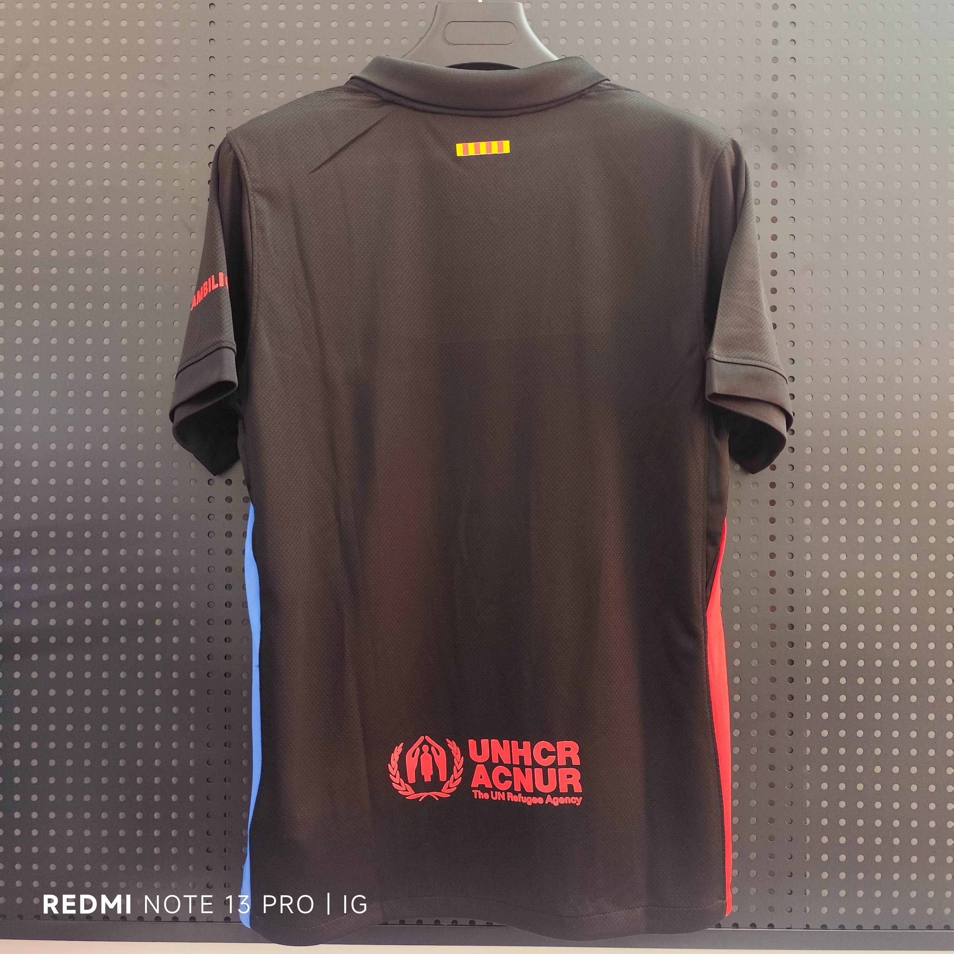 24/25 FC Barcelona x Travis Scott Cactus Jack Black Away Jersey – El Clásico Match-Worn Style