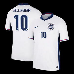 England Home Jersey EURO 2024 RICE #4 KANE #9 BELLINGHAM #10 FODEN #11
