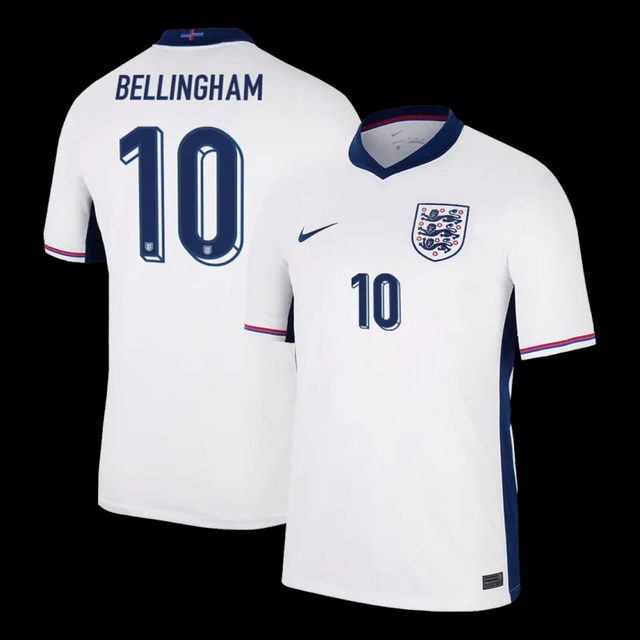 England Home Jersey EURO 2024 RICE #4 KANE #9 BELLINGHAM #10 FODEN #11