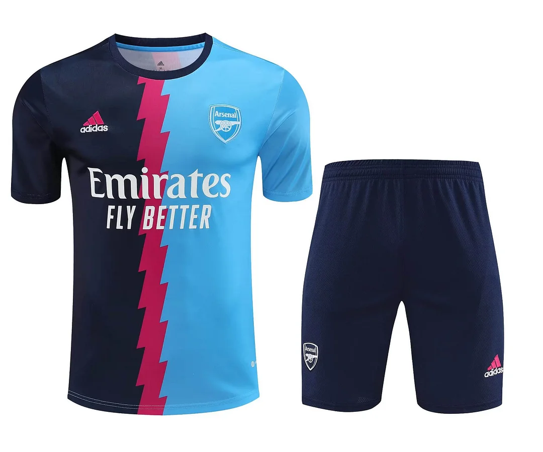 Arsenal Training Kids Kits Wear Blue Set Soccer Jersey 2022-2023