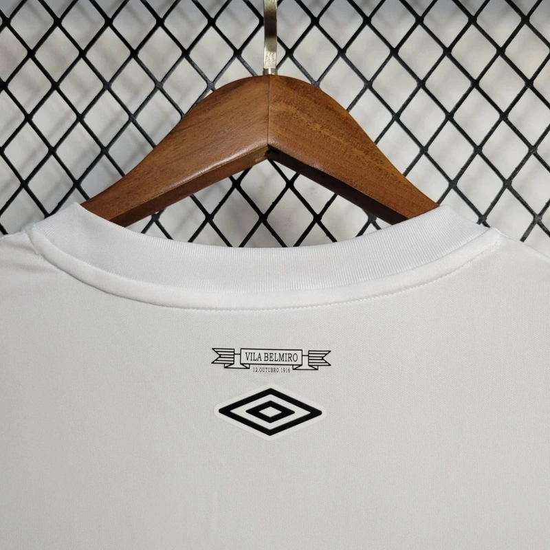 Brazilian Neymar Santos Football Club home jersey 2024-2025