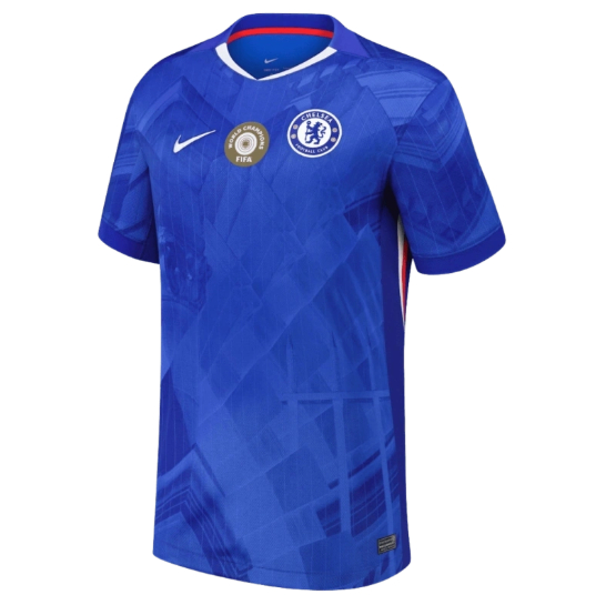 Chelsea Cup Dri FIT ADV home jersey for 2025-26 season -World Champion 25 badge