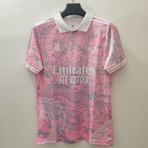 23/24 Real Madrid Chinese Dragon Year Limited Jersey - Pink Dragon Pattern