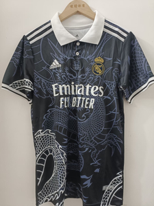 23/24 Real Madrid Chinese Dragon Year Limited Jersey - Black Dragon Pattern