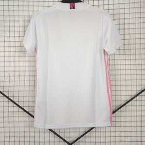21/22 Real Madrid Home Jersey - White with Pink Side Accents