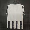 22/23 Juventus Home Jersey - Black-White Stripes with Geometric Pattern & Lightning Detail