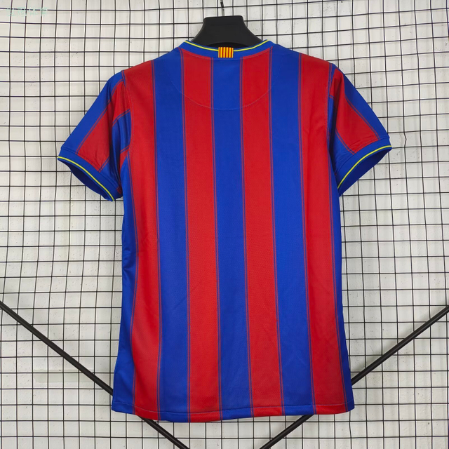 09/10 Barcelona Home Jersey Retro - Classic Red & Blue Stripes Six-Time Champions Messi Version